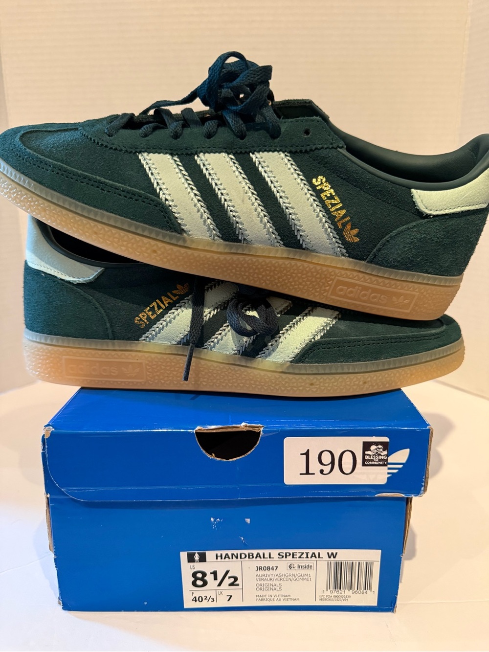 adidas Spezial Women’s Forest Green & Chalk Suede Sneakers